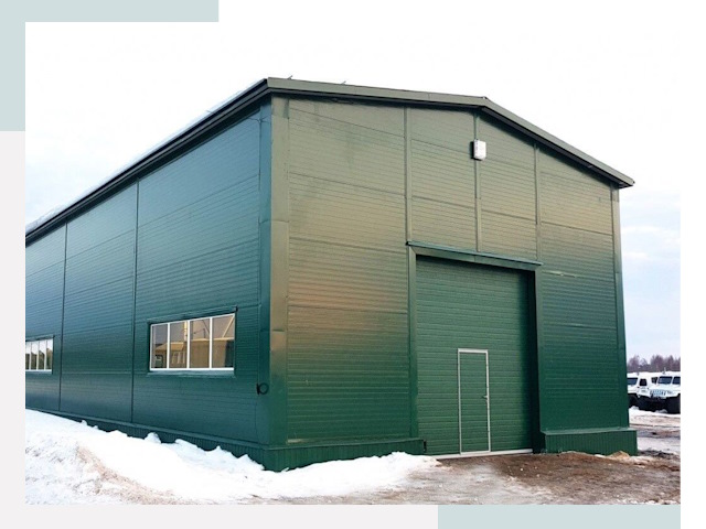 Двускатные ангары в Гуково