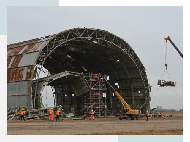 Демонтаж ангаров в Гуково